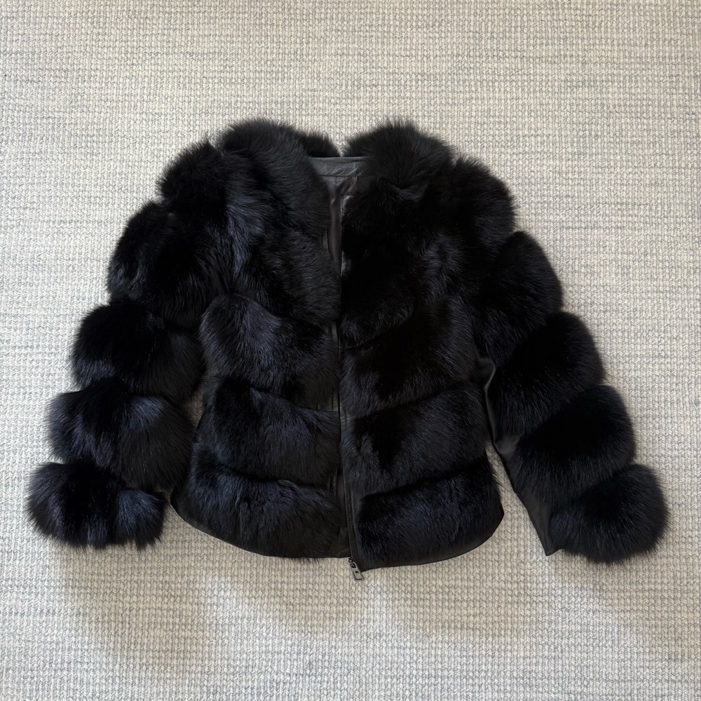 NWOT - Black Fox Fur Coat